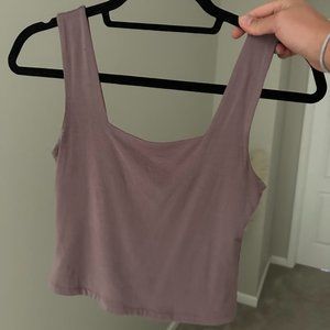 purple crop tank